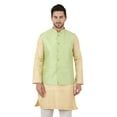 thumbnail image 2 of eloria Men's Nehru Jacket Waistcoat Indian Waistcoat Blazer Jacquard Jacket, 2 of 7