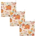 thumbnail image 7 of Dreamtimes 3 PCS Fall Harvest Pumpkin Baby Muslin Washcloths, Autumn Print Leaf Face Towel Burp Cloths Ultra Soft Absorbent Cotton Bath Wipes Towels for Newborn Boys Girls, 7 of 7