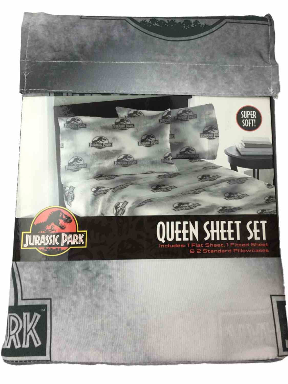 Jurassic Park World Queen Sheet Set 4 Piece Dino Earthquake Bed Sheets