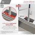 thumbnail image 3 of Stylish Undermount 45" Stainless Steel Single Bowl Workstation Kitchen Sink with 8 accs S-615W, 3 of 11