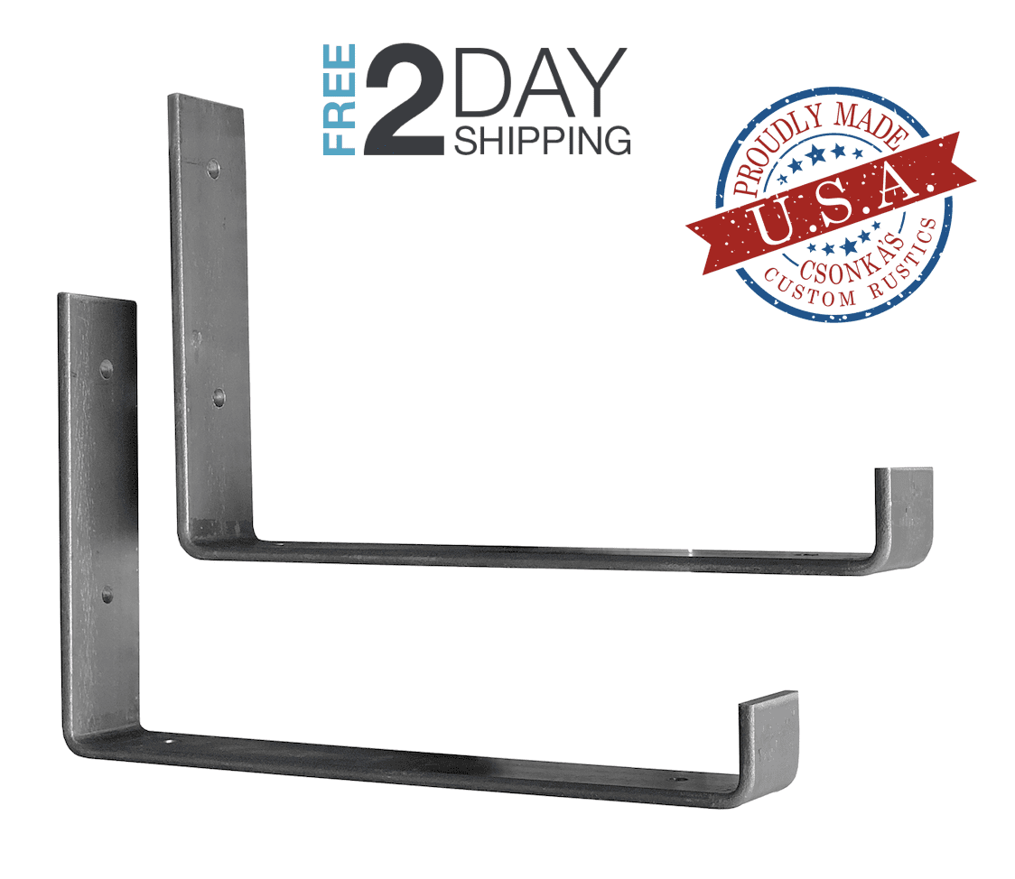 5 Pack 6X9" Shelf Brackets Angle Metal UNFINISHED  Modern Industrial Iron 