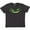 Retro Heather Black, variant on Inktastic Sinister Grinning Pumpkin Face in Lime Green Glow Youth T-Shirt