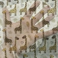 thumbnail image 3 of Giraffe Tulle Curtains with Rod Pocket, Exotic Jungle Mammals Pattern Cheerful Woodland Theme Flowers and Leaf Composition, Sheer Drape for Wedding Party 2 Panels, 7 Sizes, Multicolor, by Ambesonne, 3 of 3