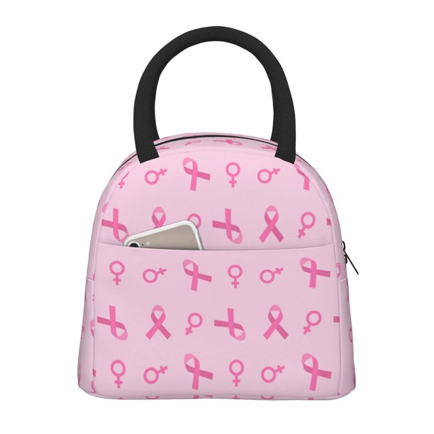 Balery Breast Cancer Awareness 1 Bolsa de Almuerzo para Mujeres, Caja de Almuerzo, Bolsa de Almuerzo Pequeña Impermeable, Tote de Almuerzo Reutilizable con Gran Capacidad
