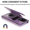 thumbnail image 6 of Design for Samsung Galaxy S20 Ultra 5G Wallet Case,PU Leather Phone Case with Screen Protector Card Holder,Stand Kickstand Shockproof Flip Protective Cover for Women Girls 6.9 inch Purple, 6 of 6