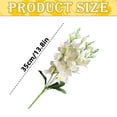 thumbnail image 5 of 1Bunch Artificial Delphinium Flowers Faux Snapdragon Flowers Fake Silk Flowers with Stems for Wedding Bouquet Home Party Garden Outdoor Decor, European Style New Bunch Of Artificial Flowers, White, 5 of 5