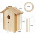 thumbnail image 3 of Casa de pájaros para ventana al aire libre con cordón de ventosa fuerte - Casa de pájaros de madera transparente para exteriores, diseño de nido de pájaro transparente para una fácil visualizac esquí esquí Gafas de esquí, 3 of 5
