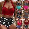 thumbnail image 5 of Savings Clearance 2023! asdoklhq Plus Size Swimsuit for Women,Polka Dots Swimwear Has a Chest Pad No Steel Support Beachwear, 5 of 6
