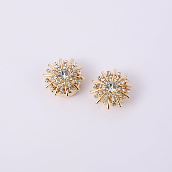 EGNMCR Home Decor, Room Decor, Wall Decor Rhinestone Button Covers Crystal Buttons For Clothing Detachable Shirt Button Clips Buttons Jewelry Button Snaps With Pliers Press Rhinestone Button