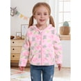 thumbnail image 6 of Usaibhir Toddler Baby Girls Fall Clothes Fleece Jackets Hooded Zip Up Cute Prints Fuzzy Coats Size 12M-6T, 6 of 13