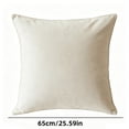 thumbnail image 2 of Decorative Throw Pillow Covers Square Soft Cushion Cases, Solid Farmhouse Coastal Pillow Shams for Sofa Couch Bed Chair, Indoor Outdoor Patio Garden Home Decor 25.5x25.5 Inch, 2 of 4