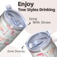 thumbnail image 4 of 20OZ Flamingo Insulated Coffee Tumbler Stainless Steel with Comfort Handle Mug Cup BPA Free Portable Sweat Proof Great for Hot Cold Drinks Gifts for Women Girls on Birthday Christmas Summer, 4 of 6