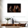 thumbnail image 3 of Elephant Stock Brown Stallion Horses Wall Art - Horizontal Canvas Wall Art - Living Room Wall Decor - Animal Canvas - Black And Brown Decor - 30" x 20", 3 of 8