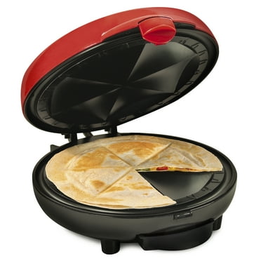 Taco Tuesday TTEQM8RD Deluxe 8-Inch 6-Wedge Electric Quesadilla Maker with Extra Stuffing Latch