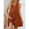 thumbnail image 6 of DODOING Sleeveless Loose Fit Dress Swing Tunic Tops Basic T Shirt for Women, 6 of 8