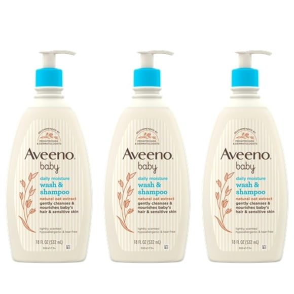 Gel de baño y champú Aveeno Baby con extracto de avena natural 540 ml