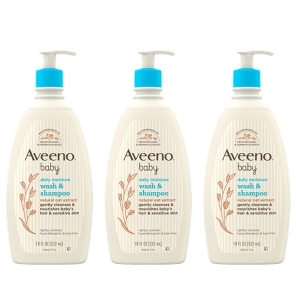 Gel de baño y champú Aveeno Baby con extracto de avena natural 540 ml