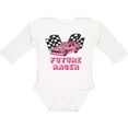 thumbnail image 3 of Inktastic Pink Future Racer Boys or Girls Long Sleeve Baby Bodysuit, 3 of 5