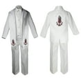 thumbnail image 3 of New Born Baby Boy Christening Baptism Formal White Paisley Suit Silver Mary on Stole & Back SM-20, 3 of 4