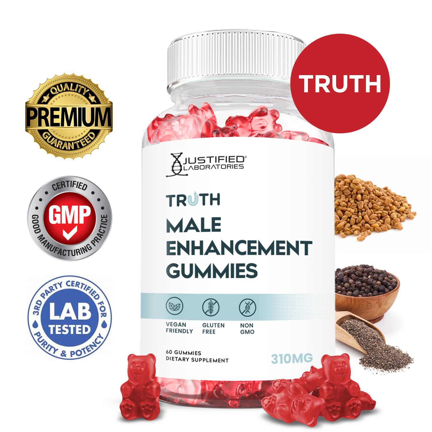 Truth Male Enhancement Gummies 310mg 60 Gummys 