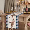 thumbnail image 2 of Table Runners 72 Inches Long Dress Scarves, Independence Day Farmhouse Kitchen Table Runner, Coffee Tablerunners, Red Blue Stars Stripes Flag Wood Plaid 16x72 Inch, 2 of 9