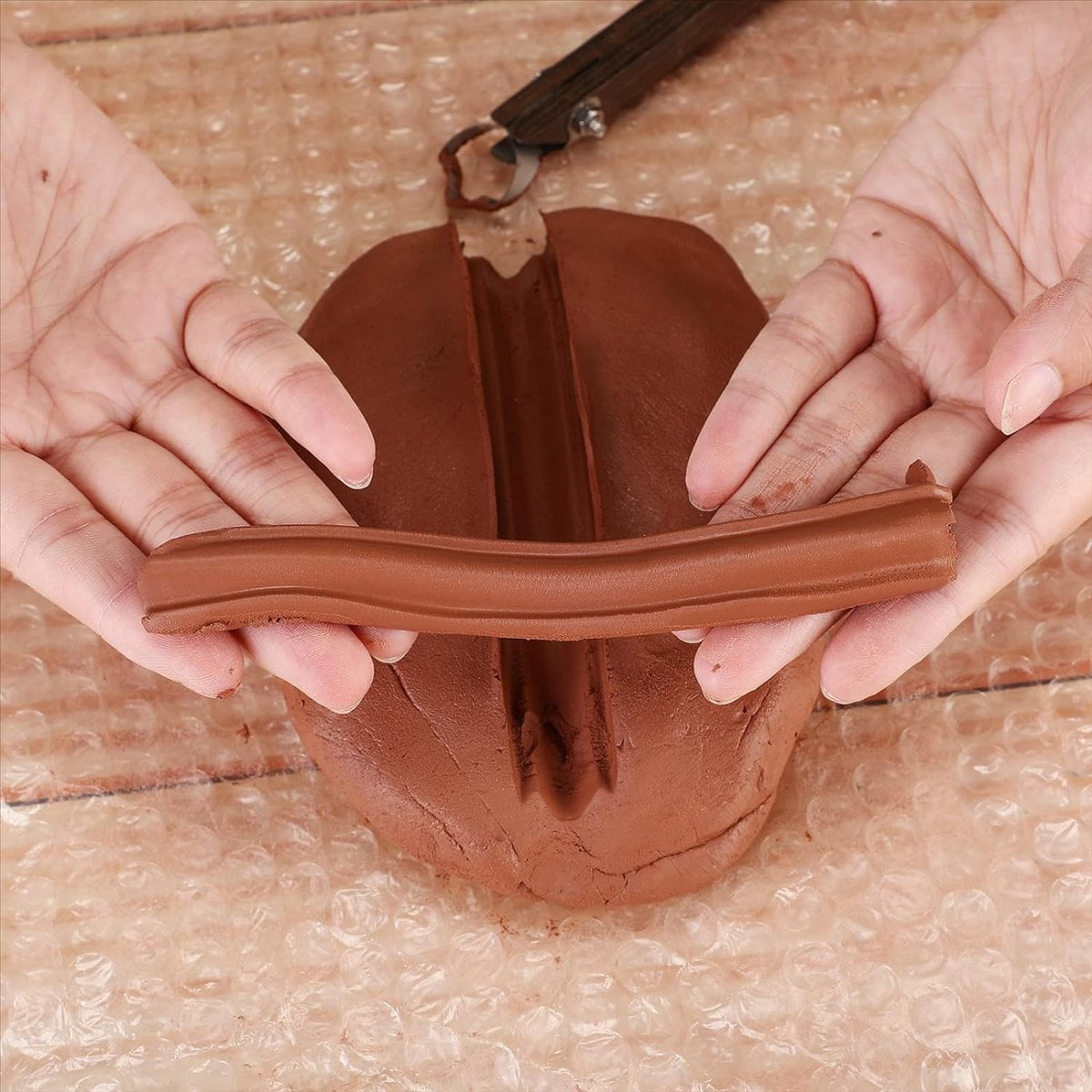 Pottery Handle Making Tool with 9 Pcs Mug Handle Mold Adjustable Clay Pottery Tools Ceramic Tools Pottery Trimming