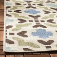 thumbnail image 4 of SAFAVIEH Veranda Branson Geometric Indoor/Outdoor Runner Rug, Cream/Aqua, 2'3" x 12', 4 of 6