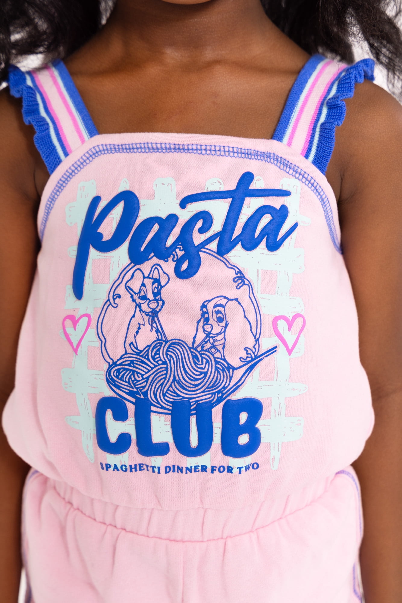 Disney Lady & The Tramp Toddler Girls Sleeveless Romper, Sizes 12M-5T