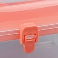 thumbnail image 4 of ACDANC Storage Totes,Transparent Plastic Containers with Lids,Portable Double Deck,Pink, 4 of 4