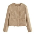 thumbnail image 1 of Hvobtty Cardigan Décontracté à Manches Longues pour Femmes, Manteau Décontracté à Col Rond, Petit Cardigan, Blazer, 1 of 3