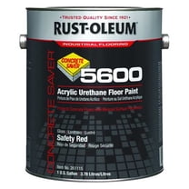 Rust-Oleum 1 gal Floor Paint, Gloss Finish, Safety Red, Solvent Base 261115