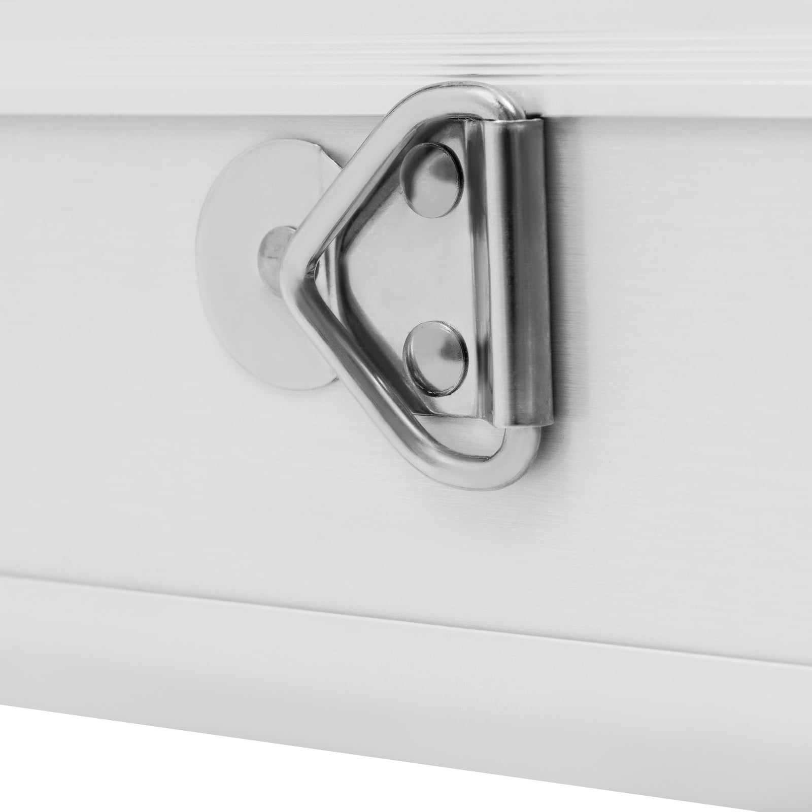 Dwellnix Silver Aluminum Flight Case Hard Men Locking Briefcase Safety Toolbox Office