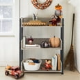 thumbnail image 4 of VECELO 3-Tier Bookcase with Storage Shelves, Industrial Style Wooden Bookshelf Storage Organizer Display Rack, Brown, 4 of 7