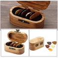 thumbnail image 3 of 1 Set Wooden Guitar Pick Box And Picks, Guitar Pick Holder Storage Box For Acoustic And Electric Guitars, 3 of 5