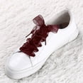 thumbnail image 2 of 2 Pares Cordones Planos Allegra K Hilado De Nieve 2,5 Cm De Ancho Vino Tinto 140 cm, 2 of 6