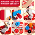thumbnail image 5 of Sunforu Montessori Wooden Tool Set for Toddlers, Educational Pretend Play Construction Toy with Saw,Wrench and Screwdriver, Perfect Birthday Gift for Ages 2-5, 5 of 9