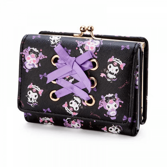 YOSENING Cute Cartoon Kuromi PU Leather Wallet, Zipper Card Holder with Clip, Compact & Stylish QQH624-1440