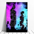 thumbnail image 1 of Cuadro Decorativo Buu VS Gohan Neon Canvas Listo Para Colgar 35x55cm Jungle Art Impresion Tela Arte, 1 of 6