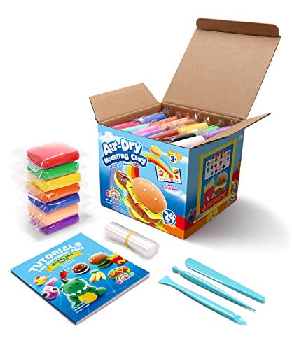 Sago Brothers Air Dry Clay White Kids Gifts Art Set for Boys Girls Molding Magic Clay for Slime add ins & Slime Supplies Modeling Clay for Kids 
