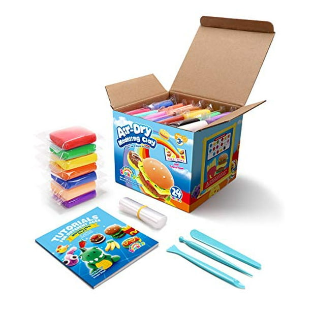 Sago Brothers Air Dry Clay, 24 Colors Modeling Clay for Kids, Molding