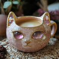 thumbnail image 2 of LANFENG Cat Mug, Mineral Crystal Coffee Mugs, Cute Mineral Crystal Cat Coffee Mug, Resin Multi Colored Geode Crystals Mugs Tea Cup for Cats Lovers, Women, Mom, Men, Friends, 12oz (Pink), 2 of 7