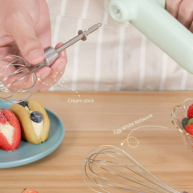 Electric Handheld Whisk, Mini Egg Beater, Cake Baking Cream Frother Mixer