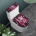 thumbnail image 2 of HELLHERO Heart-Shaped Elderly Pattern Polyester Fabric Bathroom Toilet Cover Set Toilet Covers Set Fits All Toilet Shapes Elastic Edge Stretch Easy to Install, 2 of 7
