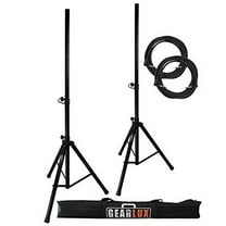 Gearlux Tripod Speaker Stands with Carrying Case and Speaker Cables