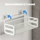 thumbnail image 4 of Cesta Metálica de Acero Inoxidable para Colgar En La Pared | Organizador de Cocina para Condimentos y Artículos Diversos | Soporte para Artículos de Tocador con Ganchos | Blanco y Negro, 30 X 12 X 10, 4 of 6