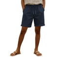 thumbnail image 5 of YanHoo Plus Size Shorts for Women Elastic Waisted Patchwork Lace Short Oversized Casual Solid Color Shorts with Pockets, 5 of 8