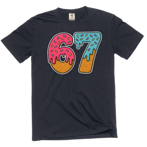 67 icecream funny t-shirt viral social media meme Six Seven Gen Alpha Slang Tee-Shirt