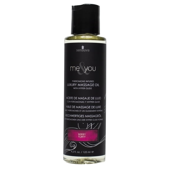 Sensuva Me & You Massage Oil - 4.2 oz Berry Flirty