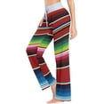 thumbnail image 3 of GZHJMY Women's Pajama Pants Mexican Serape Blanket Stripes Comfy Stretch Sleepwear Essentials womens Lightweight Lounge Terry Pajama Pant, Small, 3 of 7