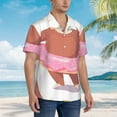 thumbnail image 5 of Kll Men'S Hawaiian Shirt Short Sleeve Button Down Beach Shirts-Sloth With Donuts1, 5 of 8